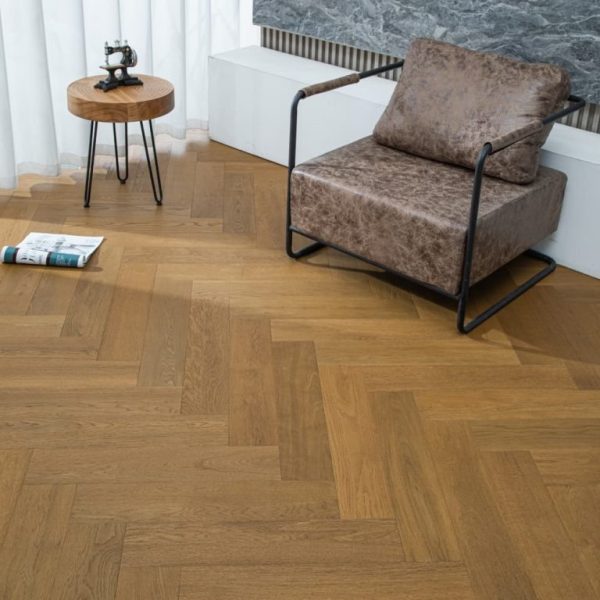 herringbone parquet flooring with border