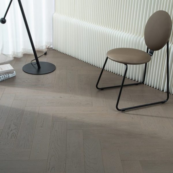 modern herringbone wood floor