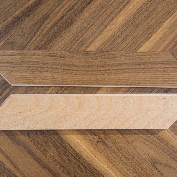 Chevron hardwood floors