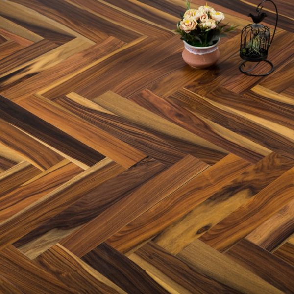 Reclaimed Teak Herringbone Flooring
