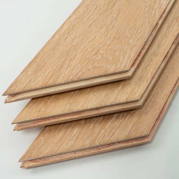 White oak chevron flooring