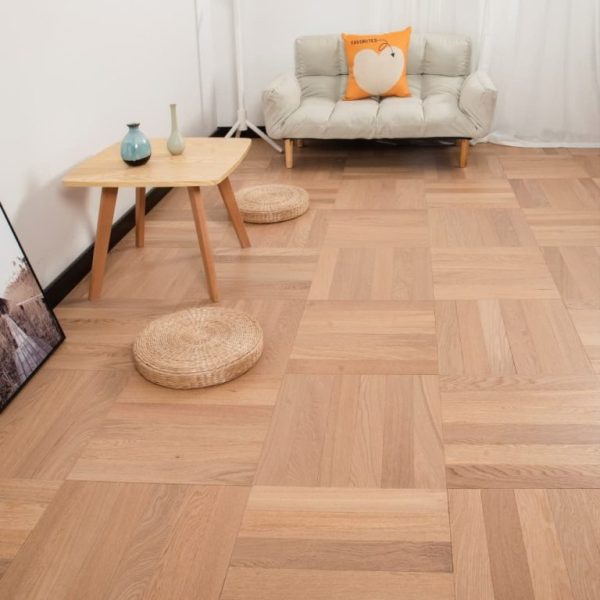Mixed color parquet flooring