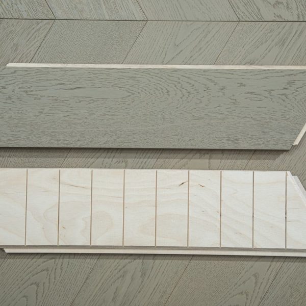 Pet-friendly chevron flooring