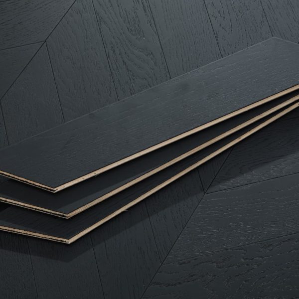 Narrow chevron wood flooring