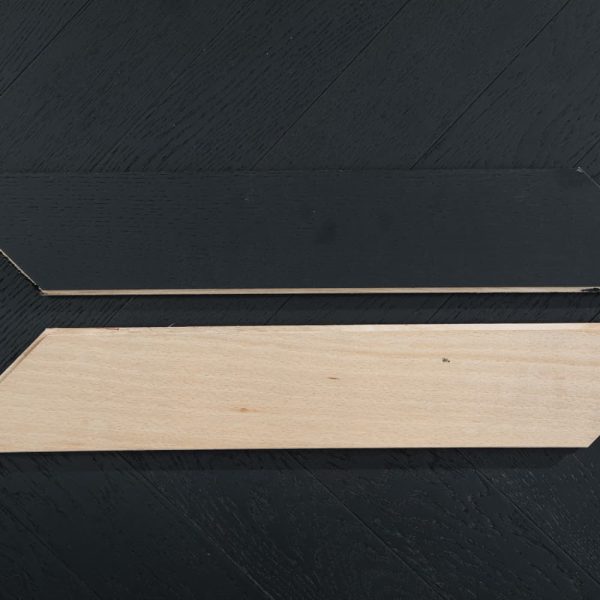 Wide plank chevron flooring