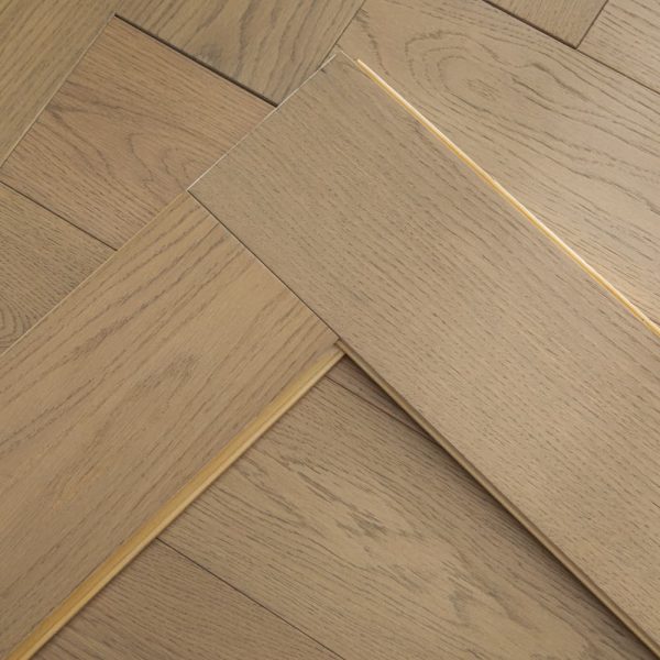 Matte Black Herringbone Flooring