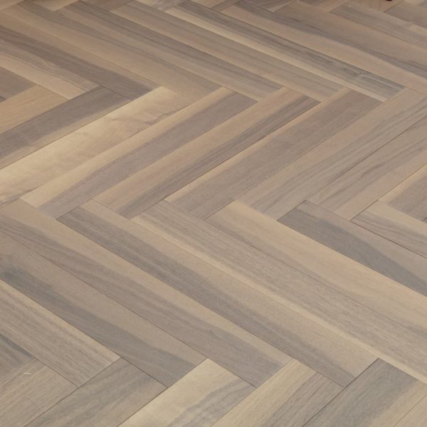 bleached oak herringbone floor