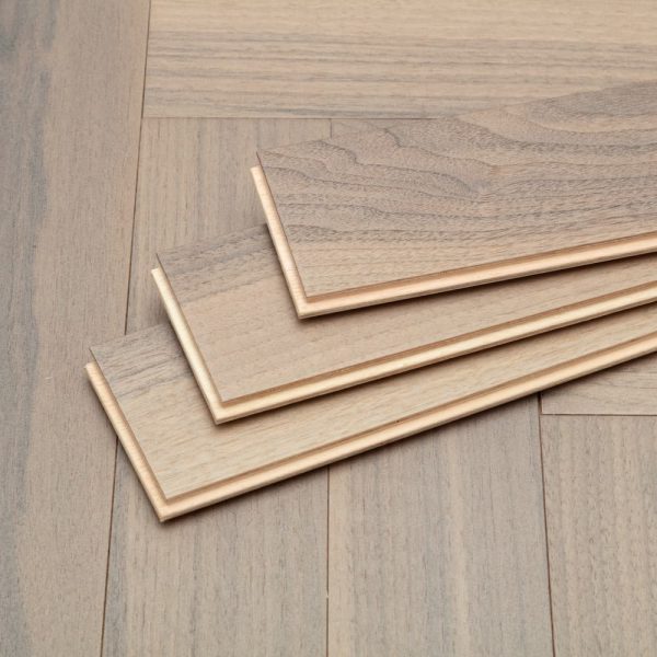 black herringbone wood floor
