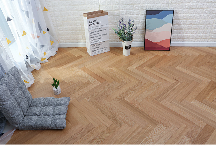 Eiche glatte Oberfläche Herringbone Bodenbelag