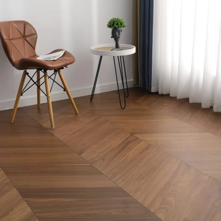 Chevron flooring - V-shaped pattern