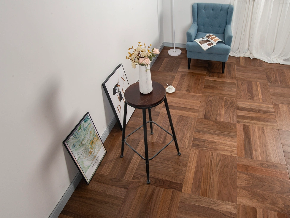 Black Walnut Herringbone Flooring